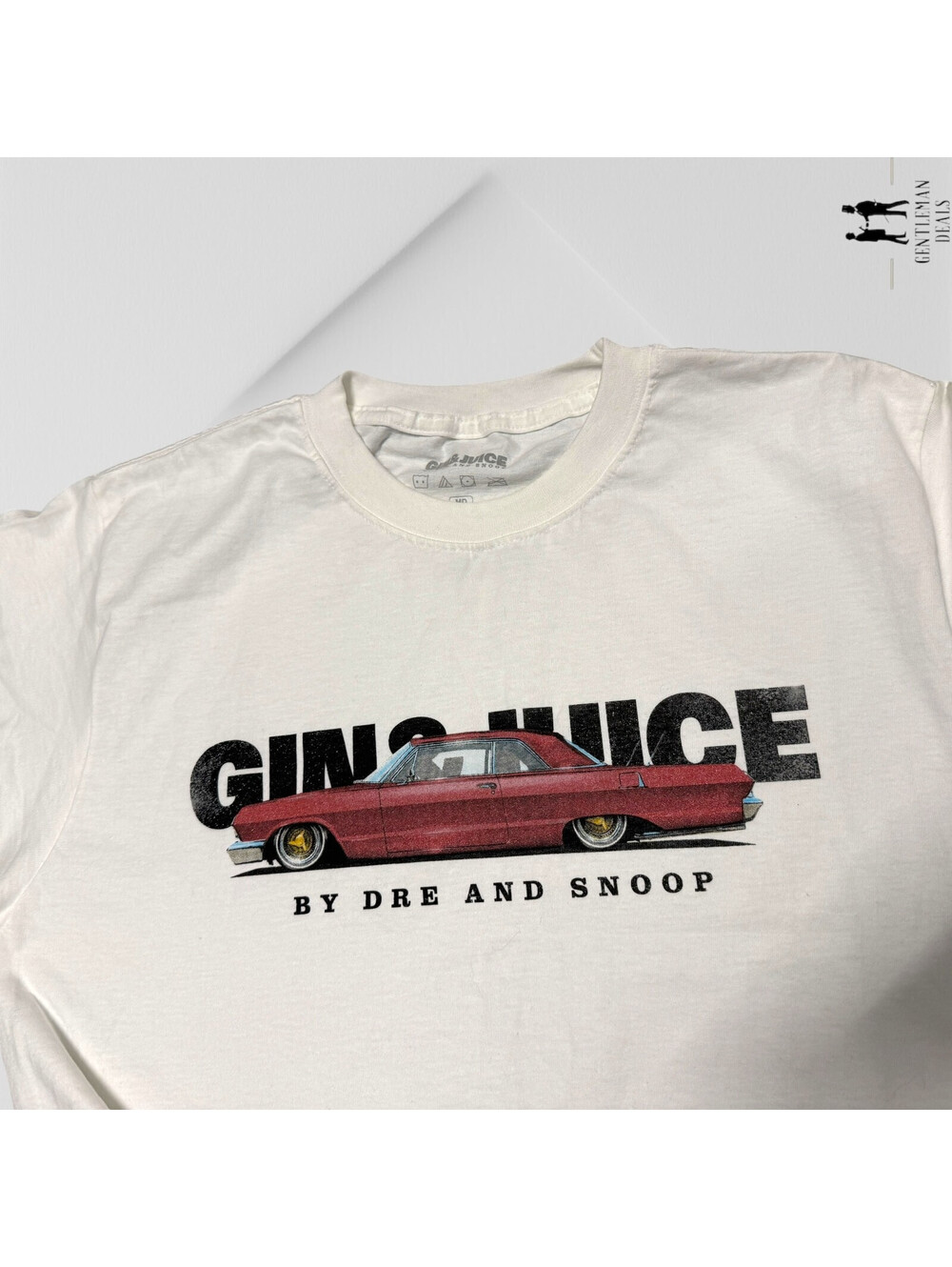Snoop Dogg Gin & Juice Shirt Hip Hop Rap Tee Purple Low Rider Impala M 20.5x30